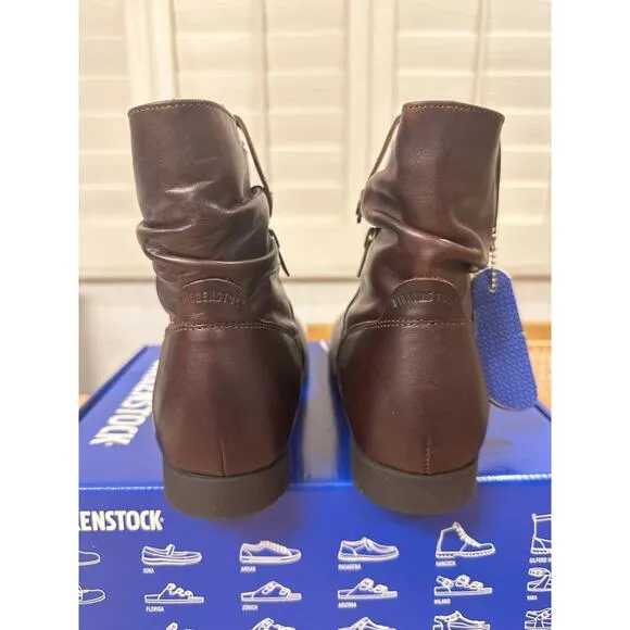 Birkenstock Sarnia Boots Espresso Leather Size 36 EU 5 Ladies NIB Vintage Look
