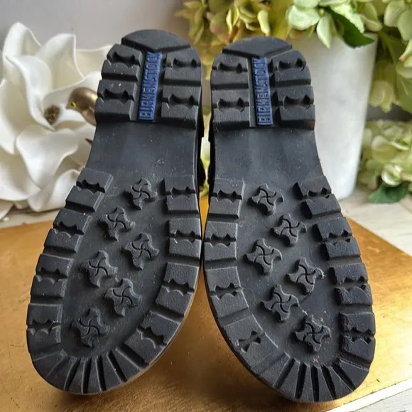 Birkenstock Stowe Leather Boots in Black Nubuck