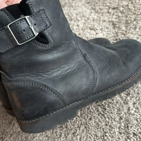 Birkenstock Stowe Women's Size 37 Black Leather Ankle Boots