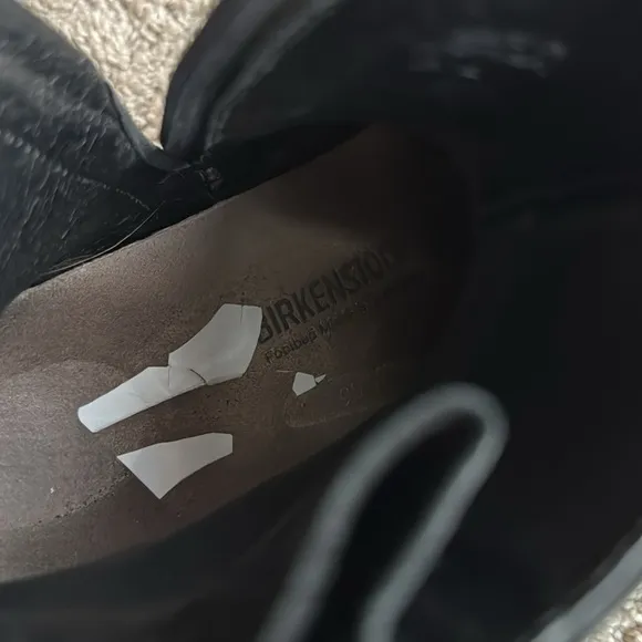 Birkenstock Stowe Women's Size 37 Black Leather Ankle Boots