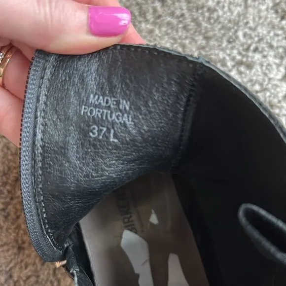 Birkenstock Stowe Women's Size 37 Black Leather Ankle Boots