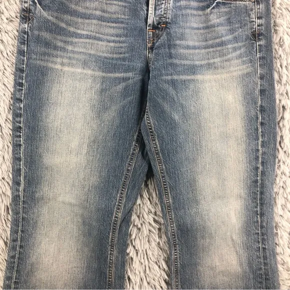 BKE Buckle Jeans Mens  Size 36 Jaxon Blue Straight Leg Long Buttonfly