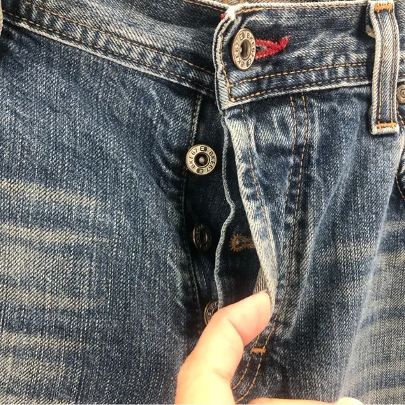 BKE Buckle Jeans Mens  Size 36 Jaxon Blue Straight Leg Long Buttonfly