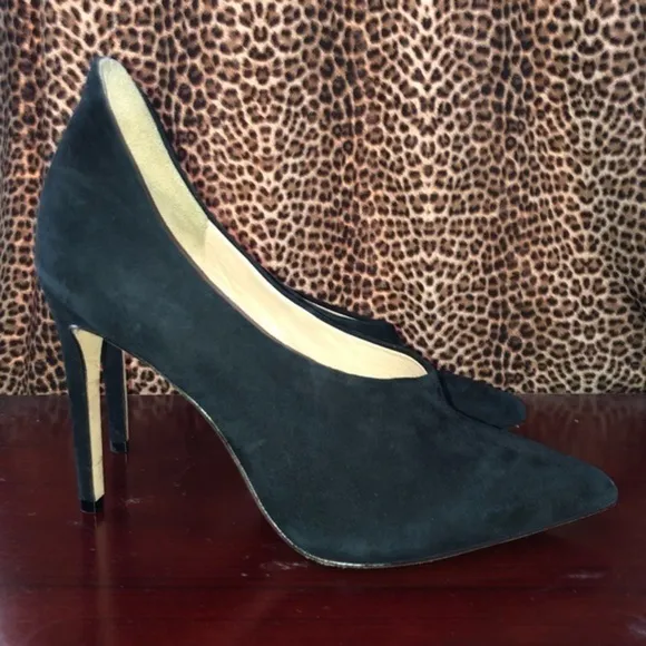 Black Suede Pump Heels by Rachel Zoe