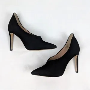 Black Suede Pump Heels by Rachel Zoe