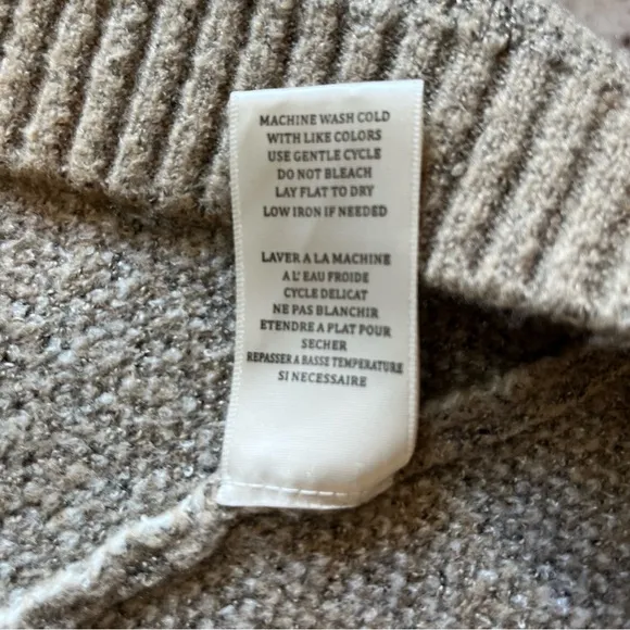 BLANK NYC Count Your Stars Longline Cardigan Tan and White Medium