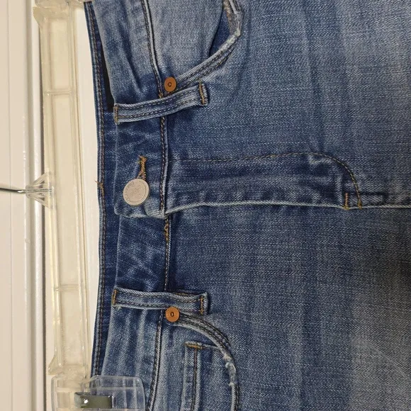 Blank NYC Denim And Black Faux Leather Distressed Mini Skirt Grunge