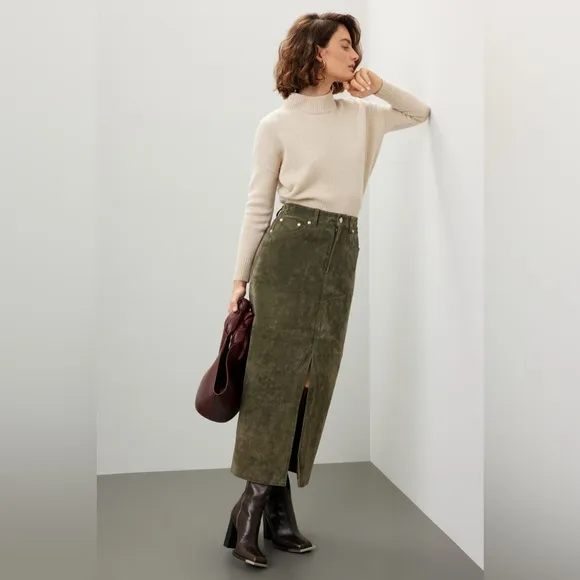 BLANKNYC Hunter Front Slit Midi Skirt