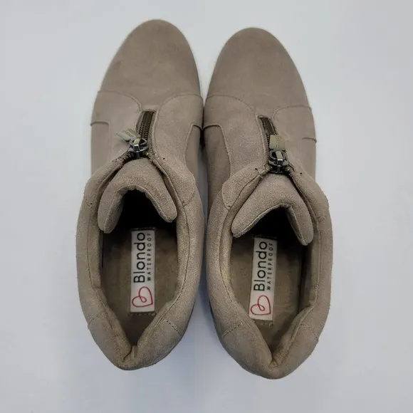 Blondo Glenda Mushroom Suede Waterproof Women's Fashion Sneaker B3501 US Size 8M