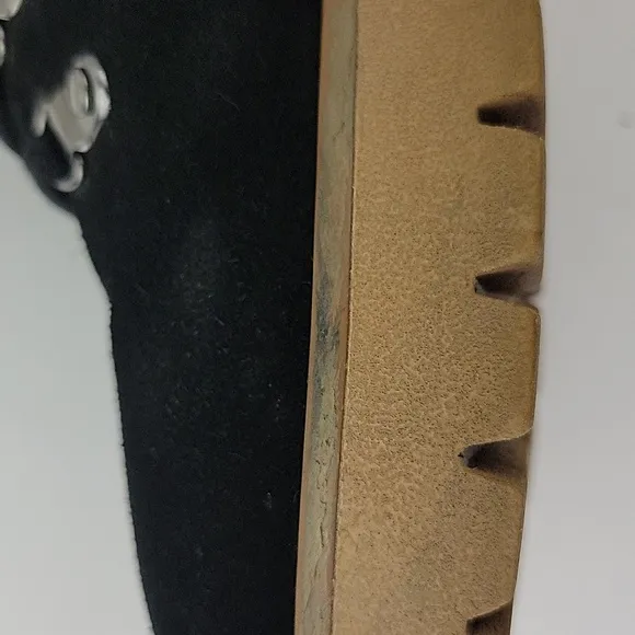 Blondo Waterproof Devin Boots Black Suede with Faux Sherpa Size 8