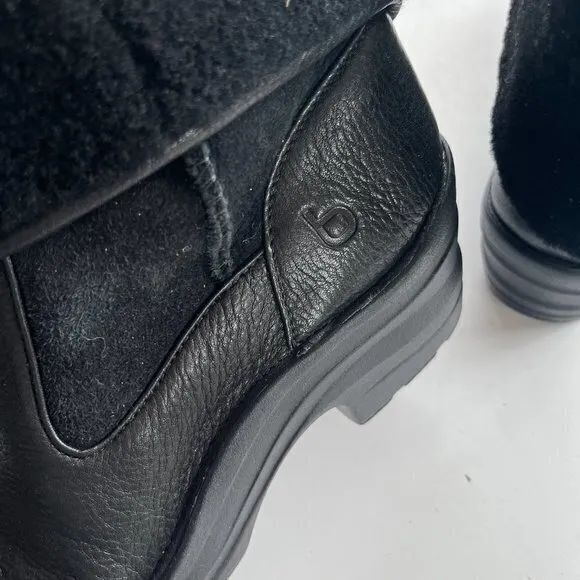 BLONDO WATERPROOF FOLDOVER RIDING BOOTS FAUX FUR WOMENS SIZE‎ 7.5M BLACK