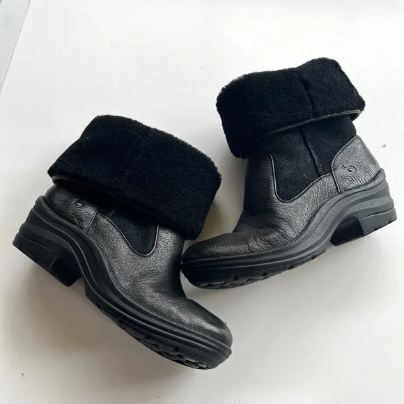BLONDO WATERPROOF FOLDOVER RIDING BOOTS FAUX FUR WOMENS SIZE‎ 7.5M BLACK