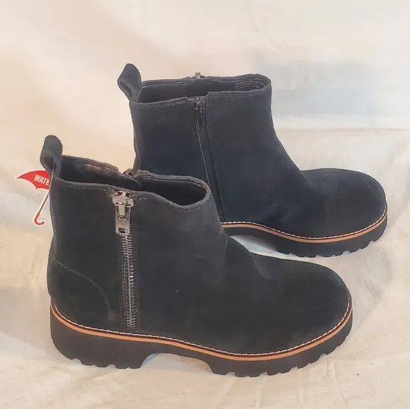 Blondo Women's Size 8.5 Valen Waterproof Leather Ankle Boots Black New