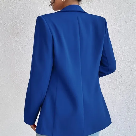 Blue Shawl Collar Blazer