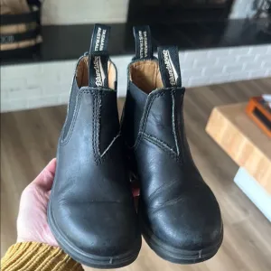 Blundstone Kids Black Leather Boots