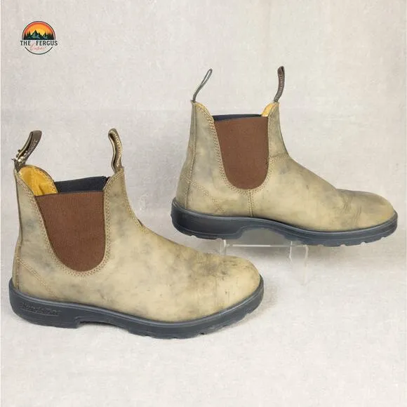 Blundstone Style 585 Brown Leather Boots Rustic Chore Barn Cabincore Size 8.5