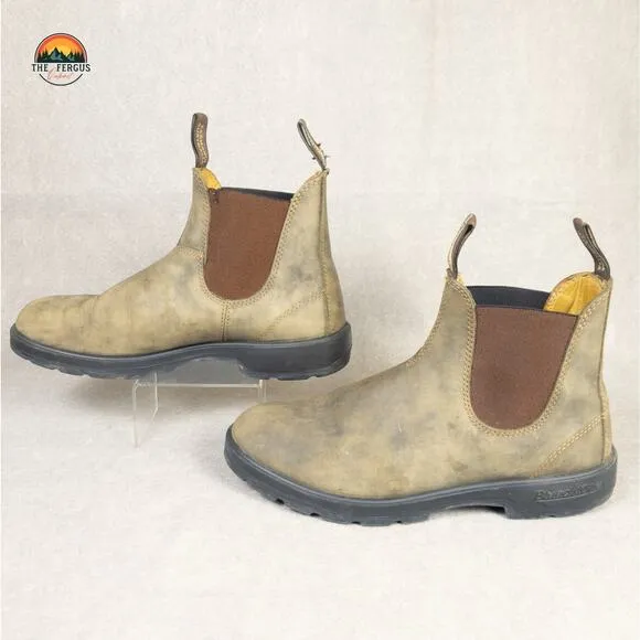 Blundstone Style 585 Brown Leather Boots Rustic Chore Barn Cabincore Size 8.5
