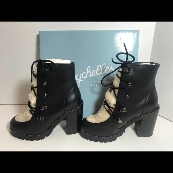 BNIB Seychelles Faux Fur Leather Boot Women’s 6 $180