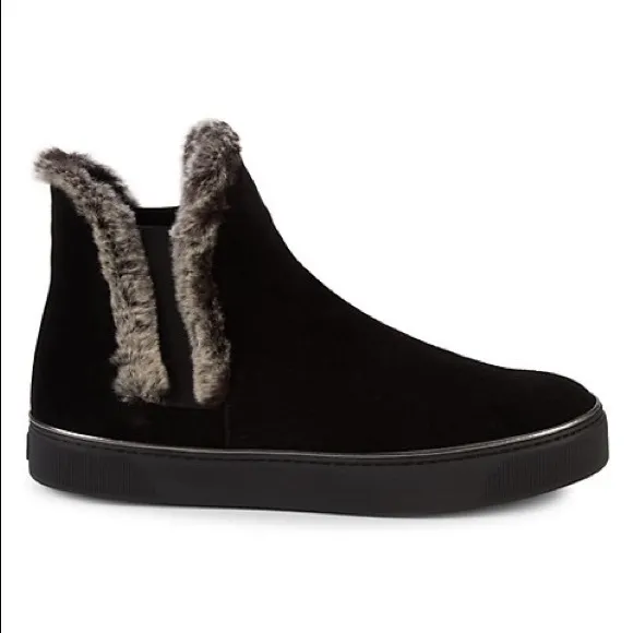 BNWT Stuart Weitzman Winter Fur-Trim Ankle Boots