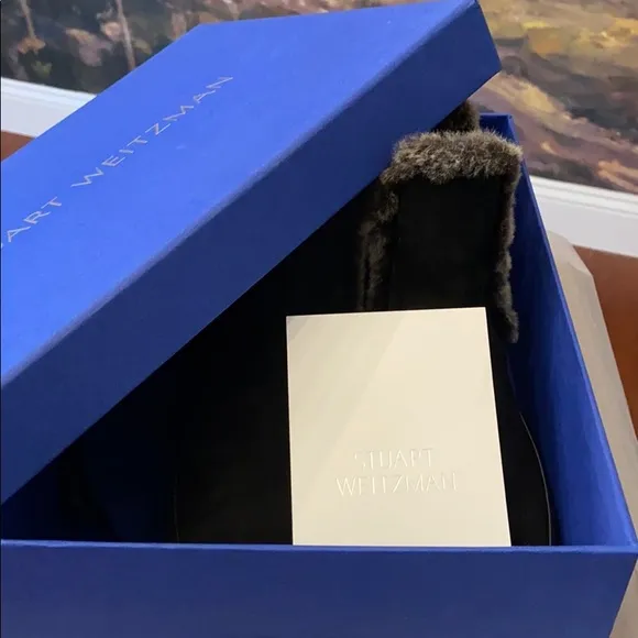 BNWT Stuart Weitzman Winter Fur-Trim Ankle Boots