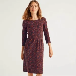 Boden Penny Jersey Dress Sz 8 long Squirrel Forest