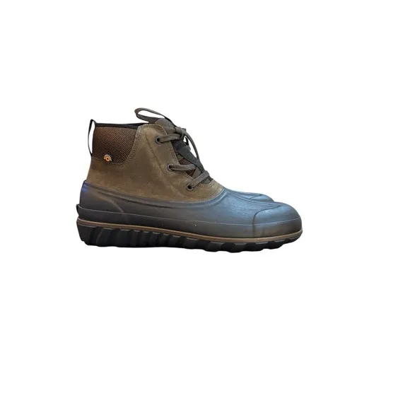 Bogs Classic Casual Lace Leather Men's Size 10 Waterproof Insulated Dark Brown