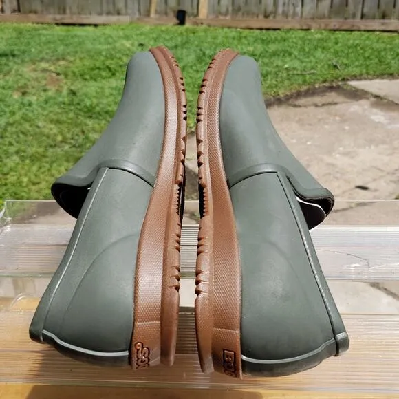 BOGS WATERPROOF ARMY GREEN SWEET PEA SLIPPERS SAGE SIZE 38