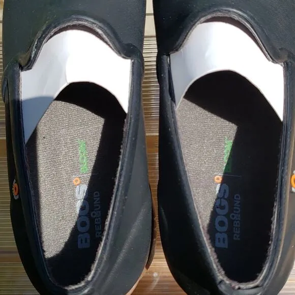 BOGS WATERPROOF SWEET PEA SLIPPERS SIZE 38 BLACK NOIR