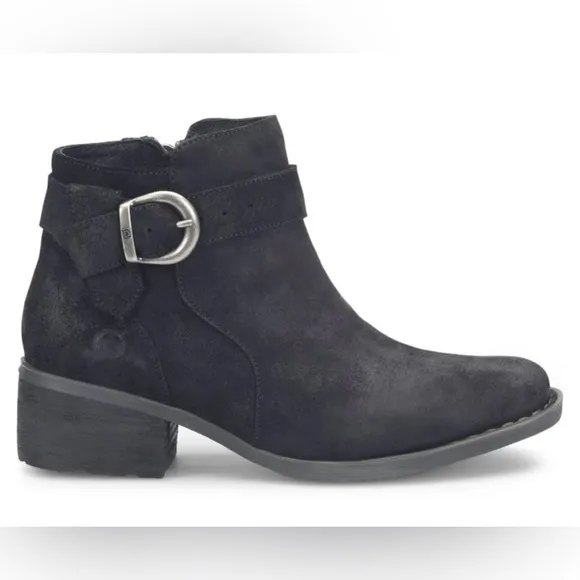 BORN MOROCCO BLACK DISTRESSED SUEDE BOOTS! NEW! Size 5.5
