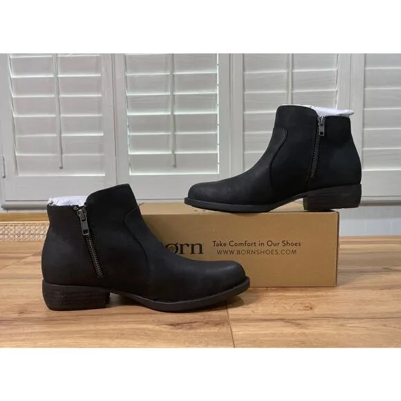 Born Women's Rani Black Boots Leather Size 7.5 NIB Waterproof Western Style