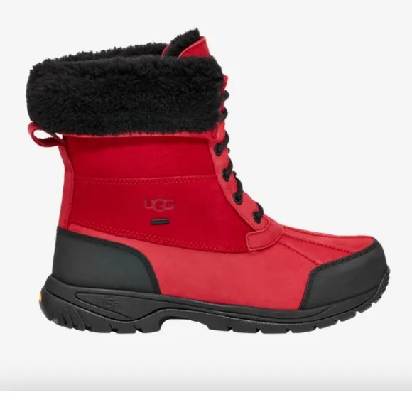 🦋box UGG Australia Butte Mono Lace Up BootsWaterproof Vibram Men's Red size-13