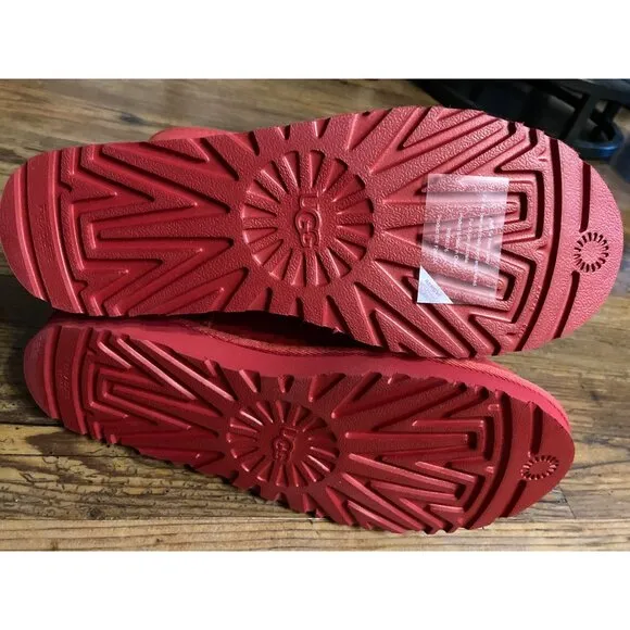 Brand New UGG Classic Short Red Sheepskin Boots for Women - Size 8 US, 39 EU New