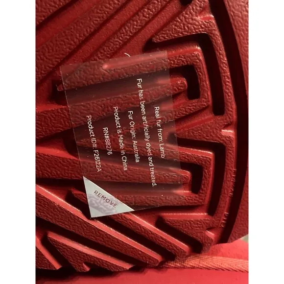 Brand New UGG Classic Short Red Sheepskin Boots for Women - Size 8 US, 39 EU New