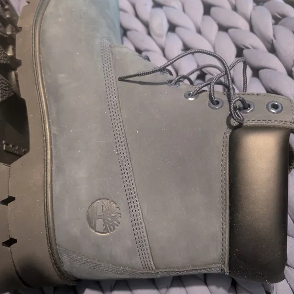 💯BRAND🔥NEW Timberland Blue Suede Black Lined Leather Boots🥾 Men Sz 13🔥