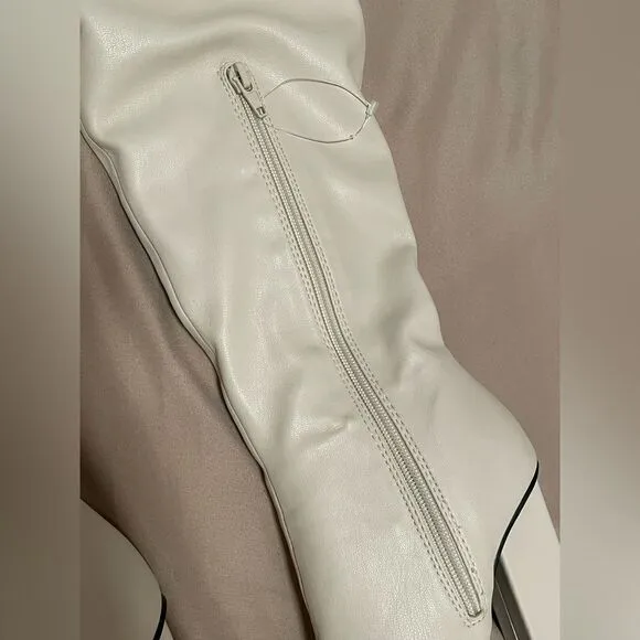 BRAND NEW Pretty little things heeledbeige long boots