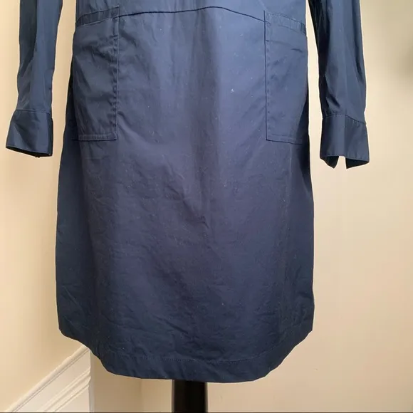 Brooks Brothers Navy Shirt Dress Long Sleeve Sz 8