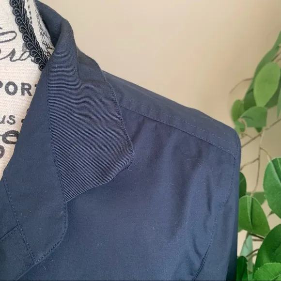 Brooks Brothers Navy Shirt Dress Long Sleeve Sz 8