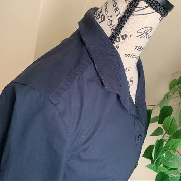 Brooks Brothers Navy Shirt Dress Long Sleeve Sz 8