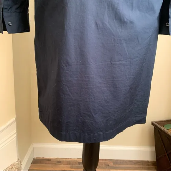 Brooks Brothers Navy Shirt Dress Long Sleeve Sz 8