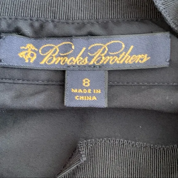 Brooks Brothers Navy Shirt Dress Long Sleeve Sz 8