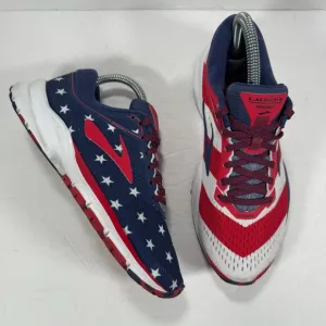 Brooks Launch 5 Victory Stars and Stripes Red White Blue Running Shoes Women 7B
