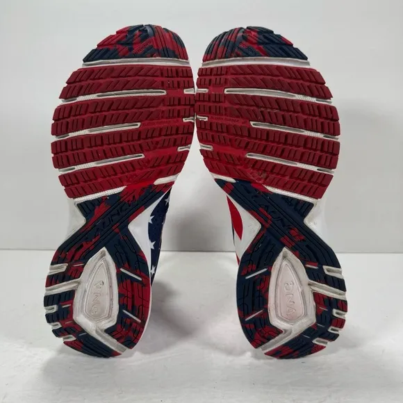 Brooks Launch 5 Victory Stars and Stripes Red White Blue Running Shoes Women 7B