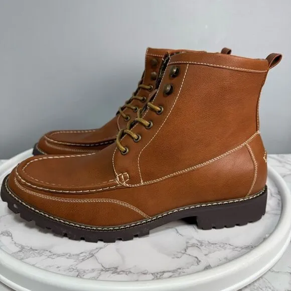 Bruno Marc Men's  Ankle Boots Faux Fur Lining Motorcycle  Size 13 NEW # H907