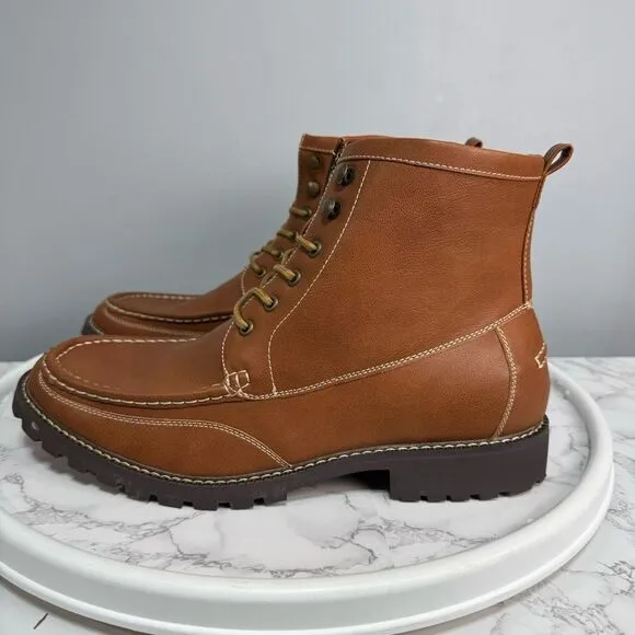 Bruno Marc Men's  Ankle Boots Faux Fur Lining Motorcycle  Size 13 NEW # H907