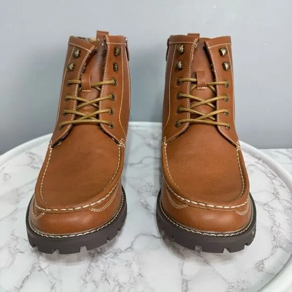 Bruno Marc Men's  Ankle Boots Faux Fur Lining Motorcycle  Size 13 NEW # H907