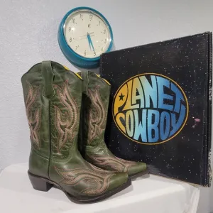 Bugged Out Planet Cowboy Boots, NEW!, Sz 10
