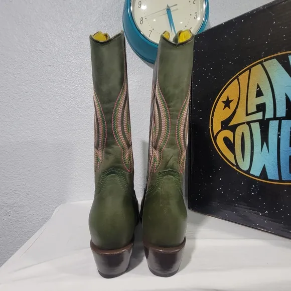 Bugged Out Planet Cowboy Boots, NEW!, Sz 10