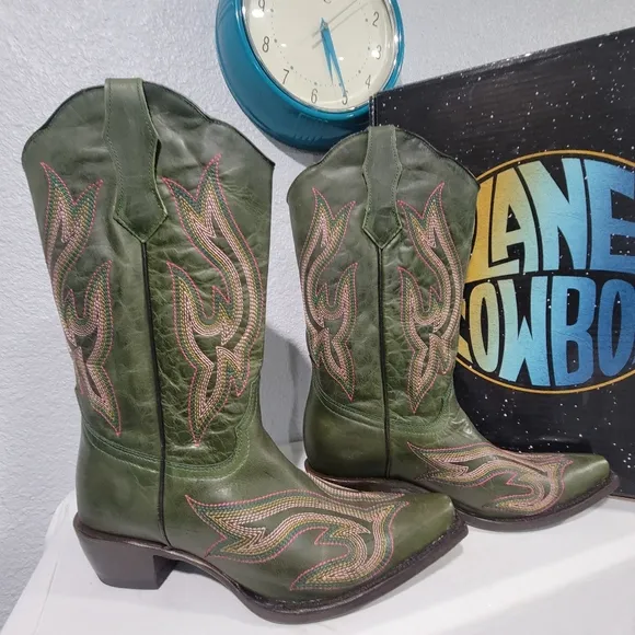 Bugged Out Planet Cowboy Boots, NEW!, Sz 10