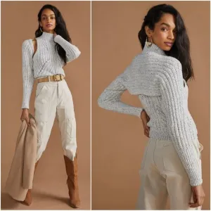 By Anthropologie | NWT Ribbed Sweater Shrug Set Size XL