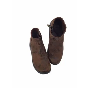 Bzees Weekend Brown Microfiber Ankle Boots Shoes Women’s Size 7.5